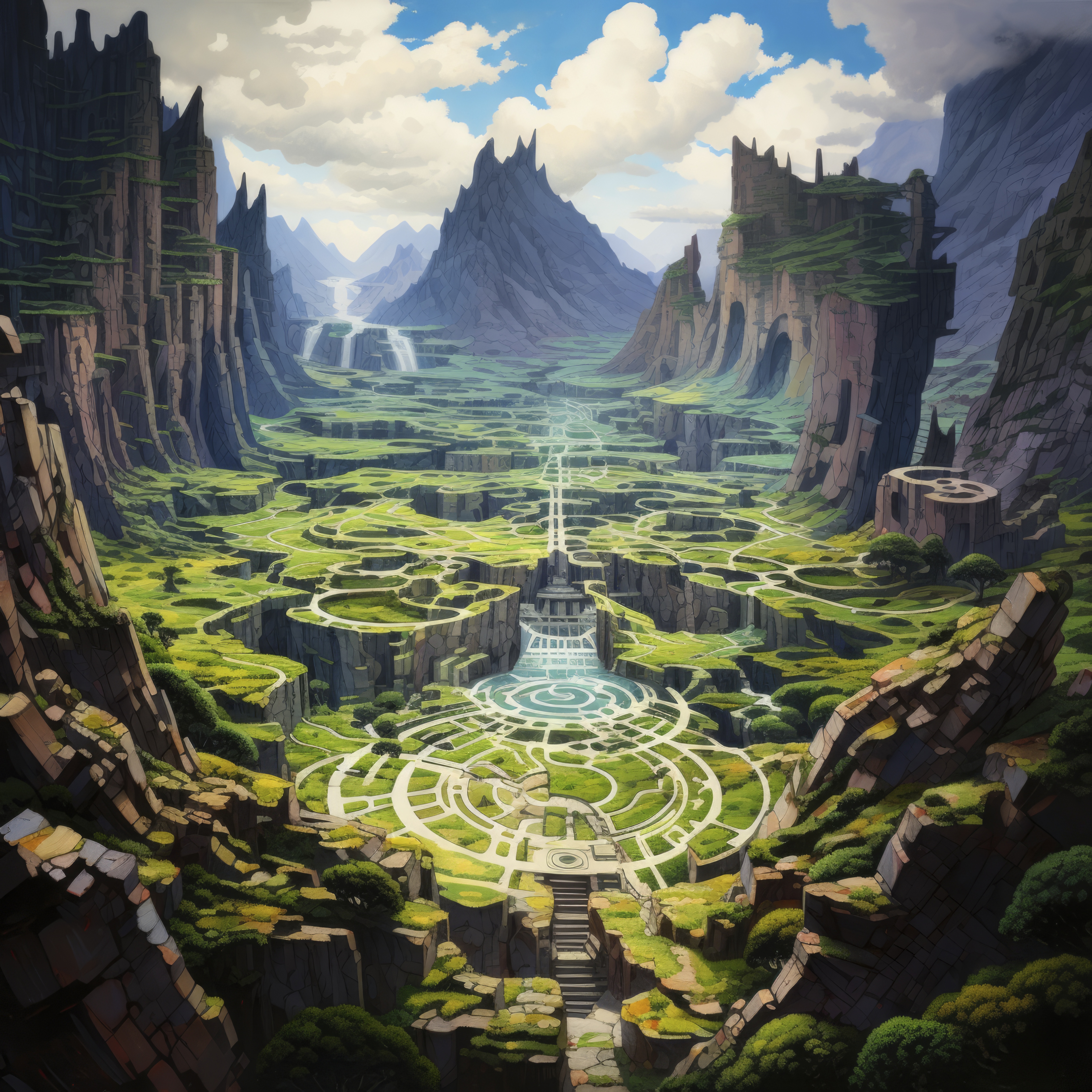 Open-world terrain mock