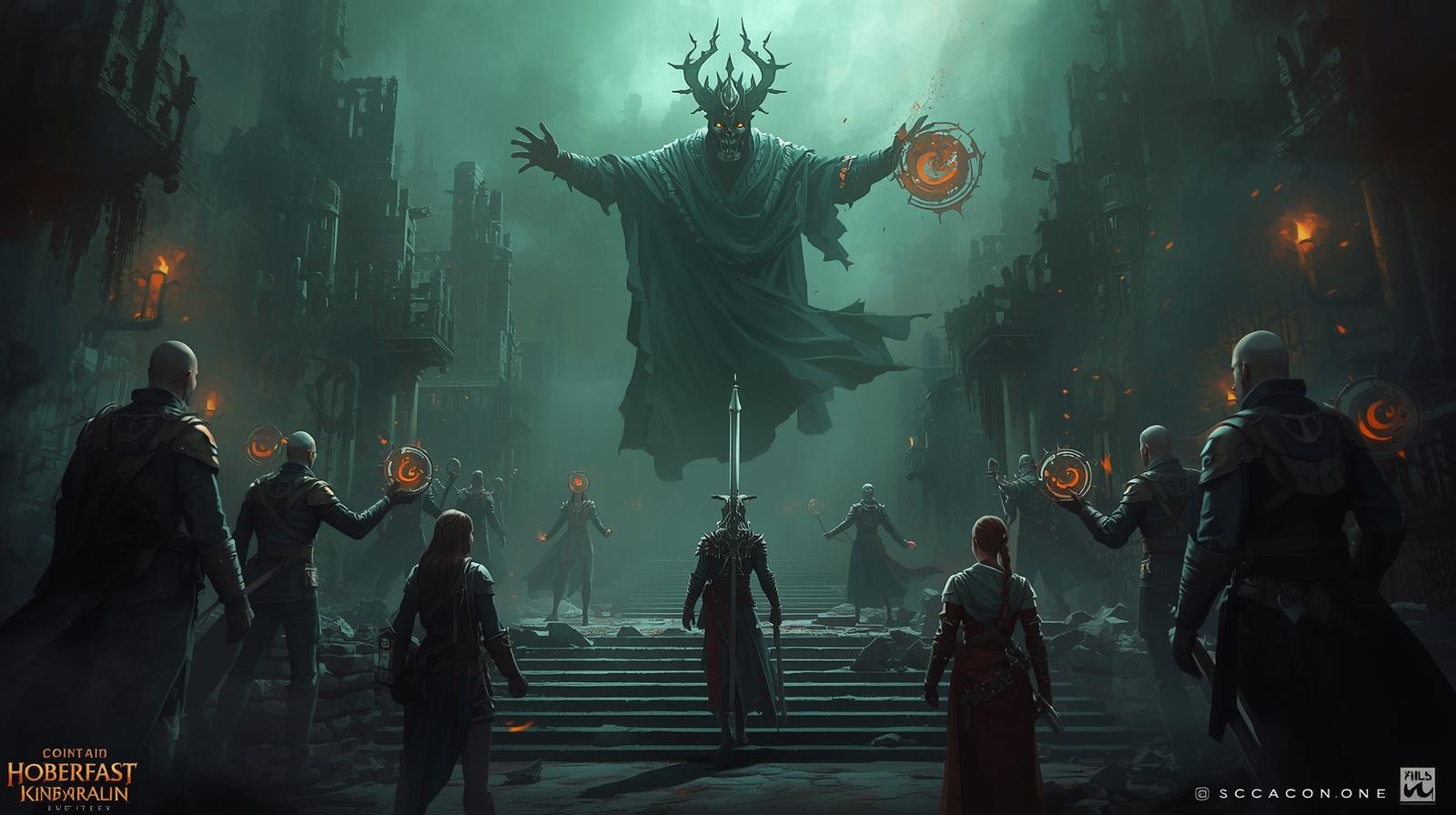 Villian with his minions.