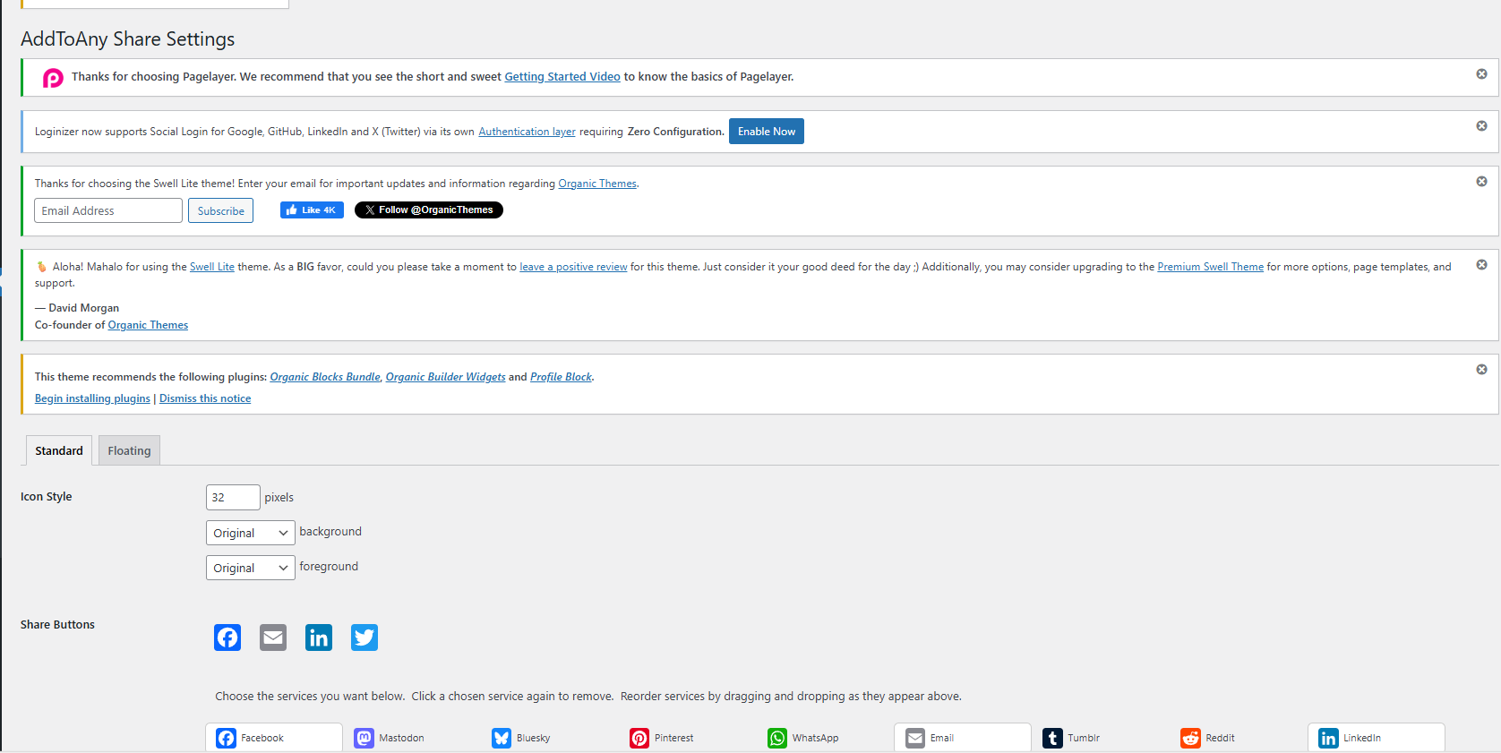 Social Media Buttons AddToAny Plugin